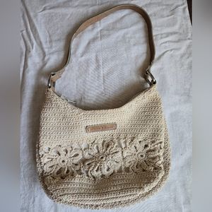 Frankie & Jonnie Beige Crochet Shoulder Bag UGC